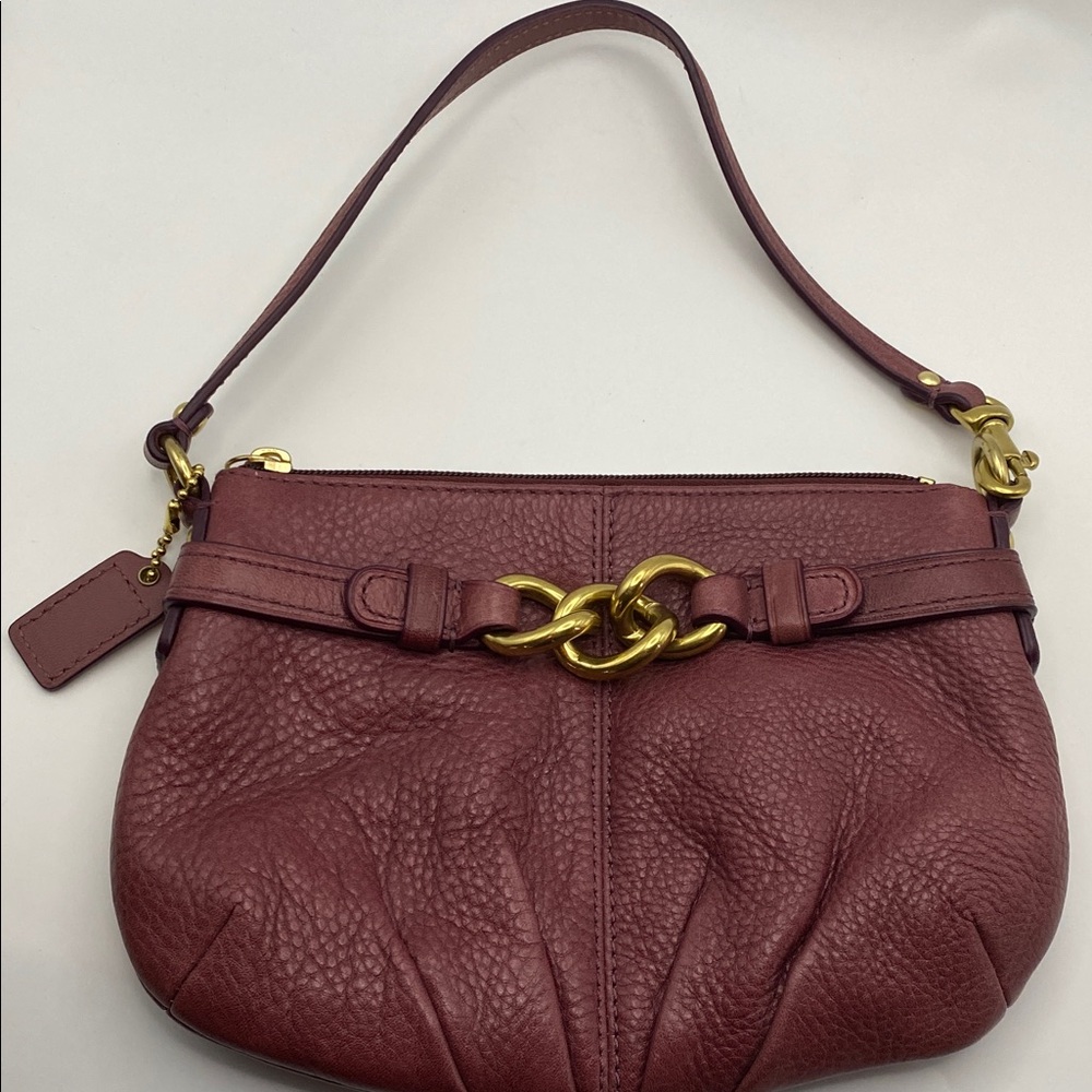 Coach Limited Edition Brooke Burgundy Leather Satchel or Wristlet.